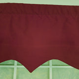 RLF Home 100% Cotton Twill Regal  Fully lined Windows Rod Pocket Valance 50" x 17"  Red