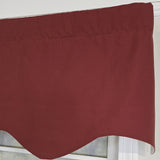 RLF Home 100% Cotton Twill Regal  Fully lined Windows Rod Pocket Valance 50" x 17"  Red