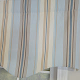 RLF Home 100% Cotton Paris Stripe Regal  Fully lined Windows Rod Pocket Valance 50" x 17"  Blue