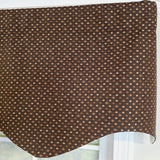 RLF Home 100% Cotton Metz Regal  Fully lined Windows Rod Pocket Valance 50" x 17"  Brown