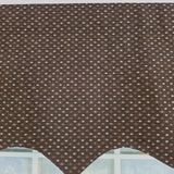 RLF Home 100% Cotton Metz Regal  Fully lined Windows Rod Pocket Valance 50" x 17"  Brown