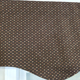 RLF Home 100% Cotton Metz Regal  Fully lined Windows Rod Pocket Valance 50" x 17"  Brown