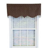 RLF Home 100% Cotton Metz Regal  Fully lined Windows Rod Pocket Valance 50" x 17"  Brown