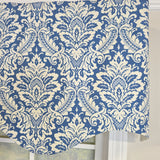 RLF Home 100% Cotton Avignon Regal  Fully lined Windows Rod Pocket Valance 50" x 17"  Blue
