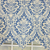 RLF Home 100% Cotton Avignon Regal  Fully lined Windows Rod Pocket Valance 50" x 17"  Blue