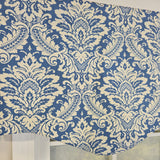 RLF Home 100% Cotton Avignon Regal  Fully lined Windows Rod Pocket Valance 50" x 17"  Blue