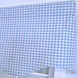RLF Home 100% Cotton Gingham Regal With Poly/Cotton Ivory lining Rod Pocket Valance 50" x 17" Blue