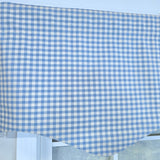 RLF Home 100% Cotton Gingham Regal With Poly/Cotton Ivory lining Rod Pocket Valance 50" x 17" Blue
