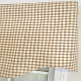 RLF Home 100% Cotton Gingham Regal With Poly/Cotton Ivory lining Rod Pocket Valance 50" x 15" Tan