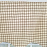 RLF Home 100% Cotton Gingham Regal With Poly/Cotton Ivory lining Rod Pocket Valance 50" x 15" Tan