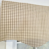 RLF Home 100% Cotton Gingham Regal With Poly/Cotton Ivory lining Rod Pocket Valance 50" x 15" Tan