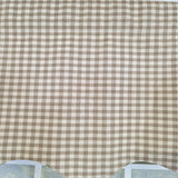 RLF Home 100% Cotton Gingham Regal With Poly/Cotton Ivory lining Rod Pocket Valance 50" x 15" Tan