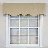 RLF Home 100% Cotton Basket Weave Regal Poly/Cotton Ivory lining Rod Pocket Valance 50" x 15" Khaki