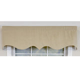 RLF Home 100% Cotton Basket Weave Regal Poly/Cotton Ivory lining Rod Pocket Valance 50" x 15" Khaki