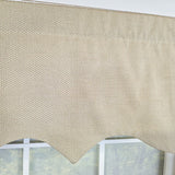 RLF Home 100% Cotton Basket Weave Regal Poly/Cotton Ivory lining Rod Pocket Valance 50" x 15" Khaki