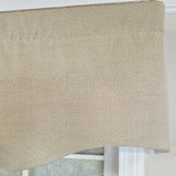 RLF Home 100% Cotton Basket Weave Regal Poly/Cotton Ivory lining Rod Pocket Valance 50" x 15" Khaki