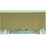 RLF Home 100% Cotton Basket Weave Regal With Poly/Cotton lining Rod Pocket Valance 50" x 15" Loden