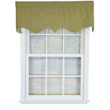 RLF Home 100% Cotton Basket Weave Regal With Poly/Cotton lining Rod Pocket Valance 50" x 15" Loden
