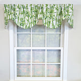 RLF Home 100% Cotton Bamboo Fluted  Fully lined Windows Rod Pocket Valance 65" x 16"  Green