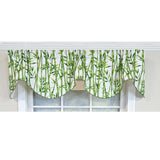 RLF Home 100% Cotton Bamboo Fluted  Fully lined Windows Rod Pocket Valance 65" x 16"  Green