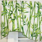 RLF Home 100% Cotton Bamboo Fluted  Fully lined Windows Rod Pocket Valance 65" x 16"  Green