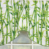 RLF Home 100% Cotton Bamboo Fluted  Fully lined Windows Rod Pocket Valance 65" x 16"  Green