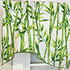 RLF Home 100% Cotton Bamboo Fluted  Fully lined Windows Rod Pocket Valance 65