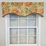 RLF Home 100% Cotton Sublime Cornice  Fully lined Windows Rod Pocket Valance 50" x 17"  Orange