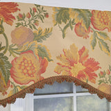 RLF Home 100% Cotton Sublime Cornice  Fully lined Windows Rod Pocket Valance 50" x 17"  Orange