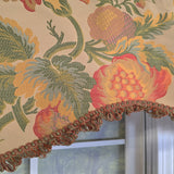 RLF Home 100% Cotton Sublime Cornice  Fully lined Windows Rod Pocket Valance 50" x 17"  Orange