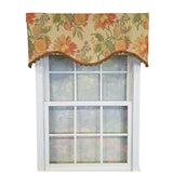 RLF Home 100% Cotton Sublime Cornice  Fully lined Windows Rod Pocket Valance 50" x 17"  Orange