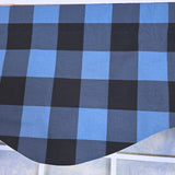 RLF Home 100% Cotton Barnyard Check  Cornice  Fully lined Windows Rod Pocket Valance 50" x 17"  Blue