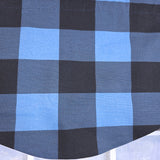 RLF Home 100% Cotton Barnyard Check  Cornice  Fully lined Windows Rod Pocket Valance 50" x 17"  Blue