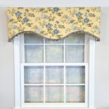 RLF Home 100% Cotton Sunrise Cornice  Fully lined Windows Rod Pocket Valance 50" x 17"  Yellow