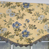 RLF Home 100% Cotton Sunrise Cornice  Fully lined Windows Rod Pocket Valance 50" x 17"  Yellow