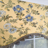 RLF Home 100% Cotton Sunrise Cornice  Fully lined Windows Rod Pocket Valance 50" x 17"  Yellow