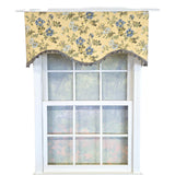 RLF Home 100% Cotton Sunrise Cornice  Fully lined Windows Rod Pocket Valance 50" x 17"  Yellow