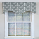 RLF Home 100% Cotton Native Cornice With Poly/Cotton Ivory lining Rod Pocket Valance 50" x 17" Gray