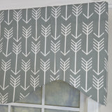 RLF Home 100% Cotton Native Cornice With Poly/Cotton Ivory lining Rod Pocket Valance 50" x 17" Gray