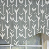 RLF Home 100% Cotton Native Cornice With Poly/Cotton Ivory lining Rod Pocket Valance 50" x 17" Gray