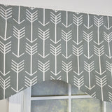 RLF Home 100% Cotton Native Cornice With Poly/Cotton Ivory lining Rod Pocket Valance 50" x 17" Gray