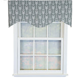 RLF Home 100% Cotton Native Cornice With Poly/Cotton Ivory lining Rod Pocket Valance 50" x 17" Gray