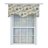 RLF Home 100% Cotton Jolly Cornice  Fully lined Windows Rod Pocket Valance 50" x 17"  Cream