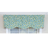 RLF Home 100% Cotton Marrakesh Provance  Fully lined Windows Rod Pocket Valance 50" x 15"  Green