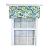 RLF Home 100% Cotton Marrakesh Provance  Fully lined Windows Rod Pocket Valance 50" x 15"  Green
