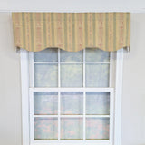 RLF Home 100% Cotton Kuriyama Provance  Fully lined Windows Rod Pocket Valance 50" x 15"  Beige