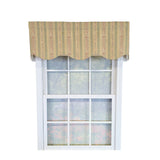 RLF Home 100% Cotton Kuriyama Provance  Fully lined Windows Rod Pocket Valance 50" x 15"  Beige
