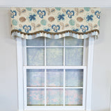RLF Home 100% Cotton Jolly Glory  Fully lined Windows Rod Pocket Valance 50" x 16"  Cream