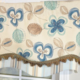 RLF Home 100% Cotton Jolly Glory  Fully lined Windows Rod Pocket Valance 50" x 16"  Cream