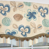 RLF Home 100% Cotton Jolly Glory  Fully lined Windows Rod Pocket Valance 50" x 16"  Cream